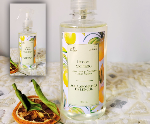 agualençollimaosiciliano Água Aromática de Lençol - Linha Citrus - Limão Siciliano