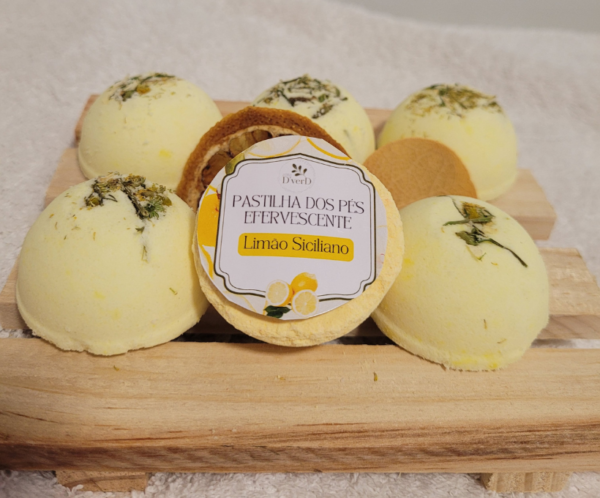 5 Pastilha Efervescente para os Pés (5 unidades 30g) escolha sua fragrância