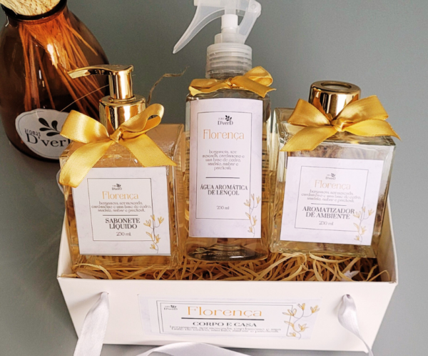 6 Trio Aromatizador de Ambientes + Sabonete Líquido + Água Aromática de Lençol (escolha fragrância)