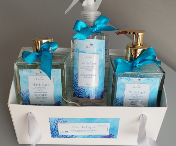 7 Trio Aromatizador de Ambientes + Sabonete Líquido + Água Aromática de Lençol (escolha fragrância)