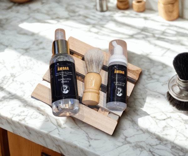Kit de Barbear Artesanal Linha D'Man Ambar
