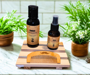 Kit  Artesanal de Tratamento de Barba - Linha D'Man Ambar