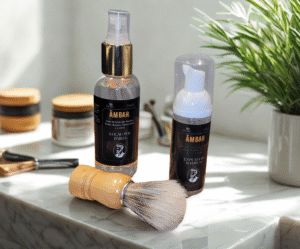 Kit de Barbear Artesanal Linha D'Man Ambar
