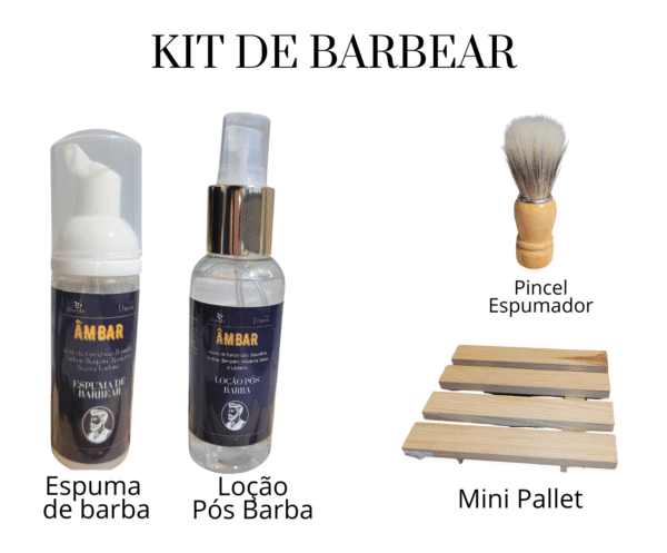 Kit de Barbear Artesanal Linha D'Man Ambar