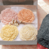 Kit 4 Mini Peônias em Sabonete  "Flower Collection" 140g