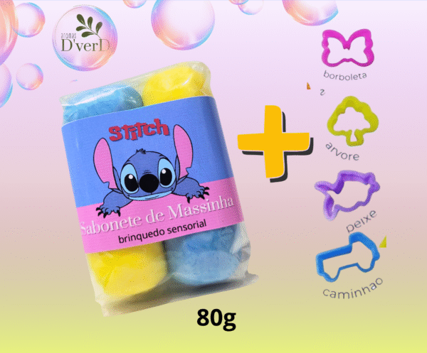 10 Sabonete Mágico - Massinha com forminhas "brinquedo sensorial"
