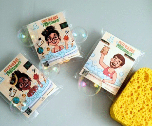 os 3 modelos juntos Sabonete Hidratante para o Dia dos Professores - Envelope Maçã ou Coruja 40g