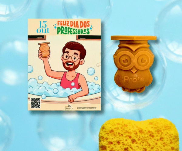 sabonete coruja professor Sabonete Hidratante para o Dia dos Professores - Envelope Maçã ou Coruja 40g