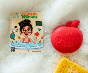 sabonete maçã professora1 Sabonete Hidratante para o Dia dos Professores - Envelope Maçã ou Coruja 40g