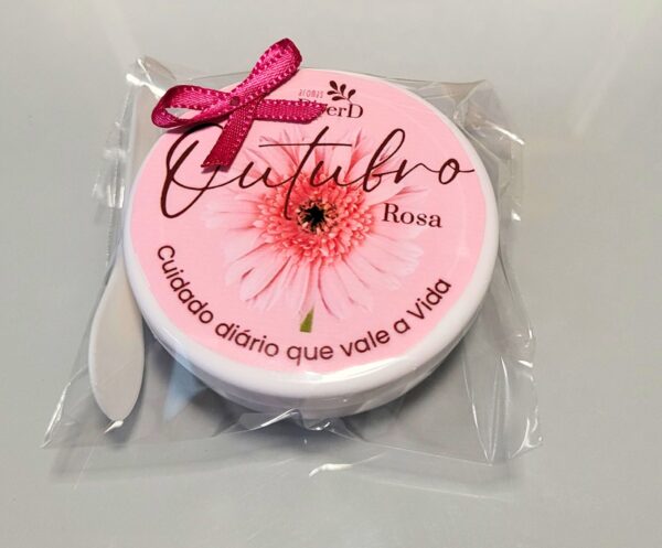 17 Latinha "Outubro Rosa" com Pasta Esfoliante Hidratante (10 unids) 30g.
