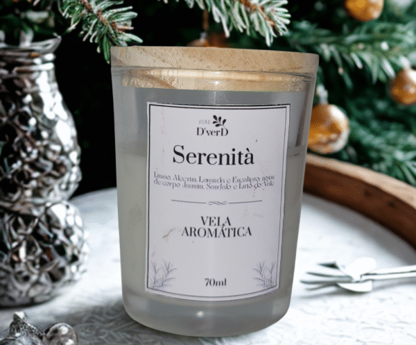 5 Vela Aromática Pote de Vidro (tampa de madeira) 70g