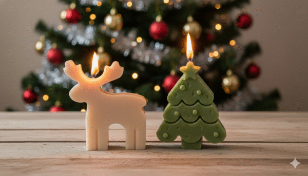 Caixa de Presente Serenità Vela Rena (cor off white) + Árvore Natalina (off white ou verde)