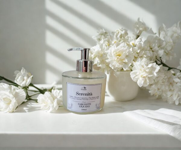 Kit Ambiente Serenitá (Aromatizador + Sabonete Líquido + Bandeja Cristal